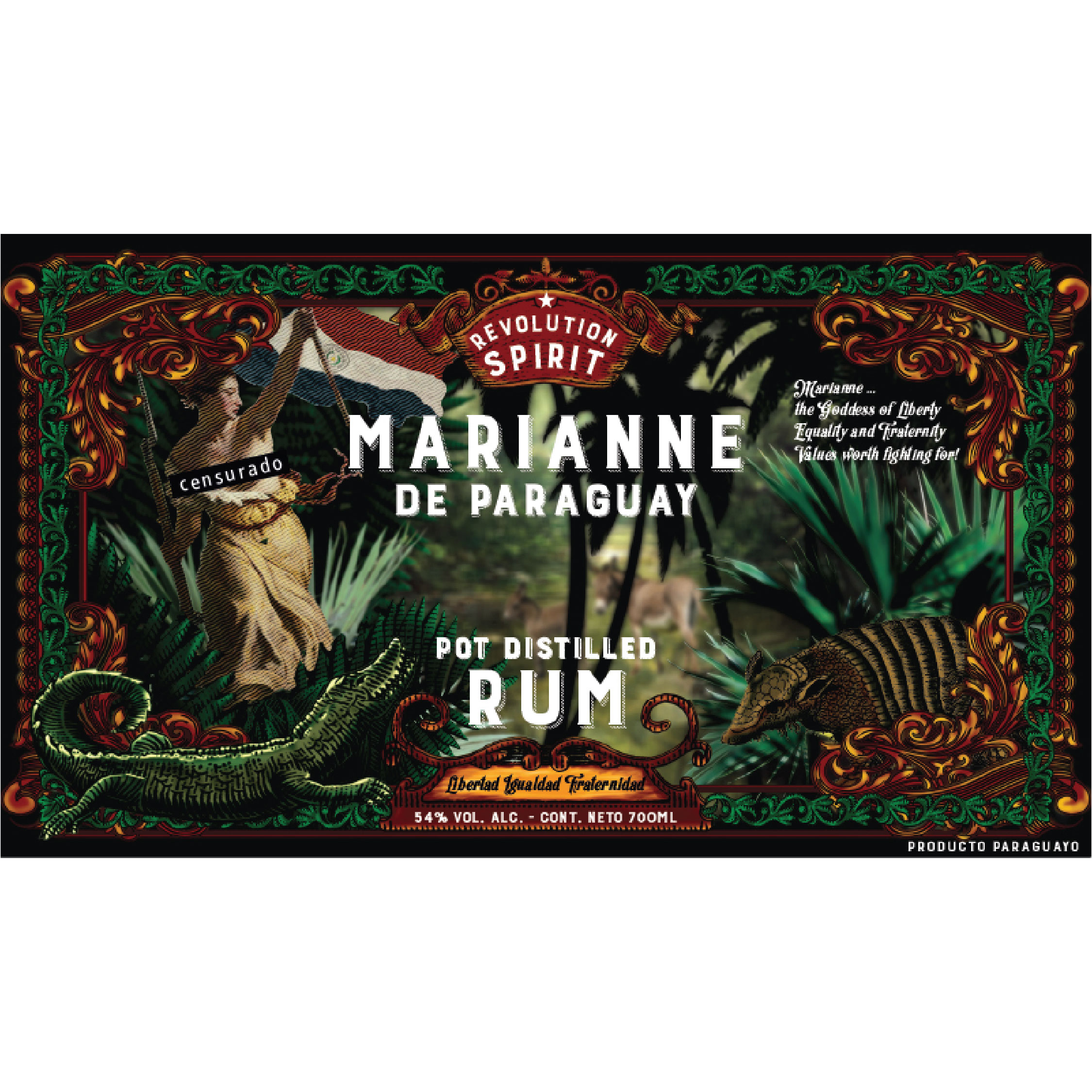 Marianne de Páraguay 54% Rum cask strength pot distilled